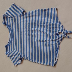 🎁SO striped tie tee girls sz S 7